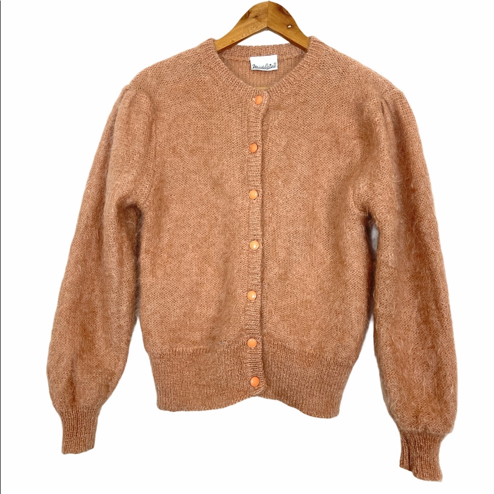 Vintage Peachy Nude Mohair Cardigan